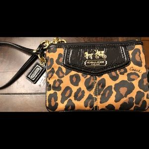 Coach Leopard Wristlet
